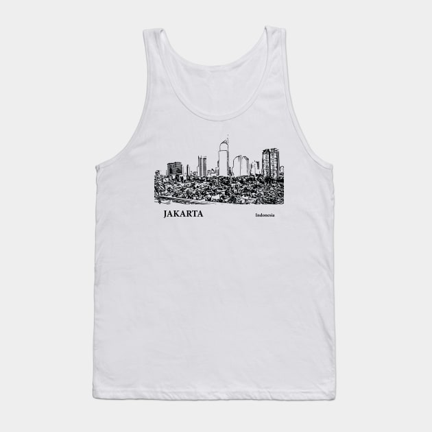 Jakarta - Indonesia Tank Top by Lakeric